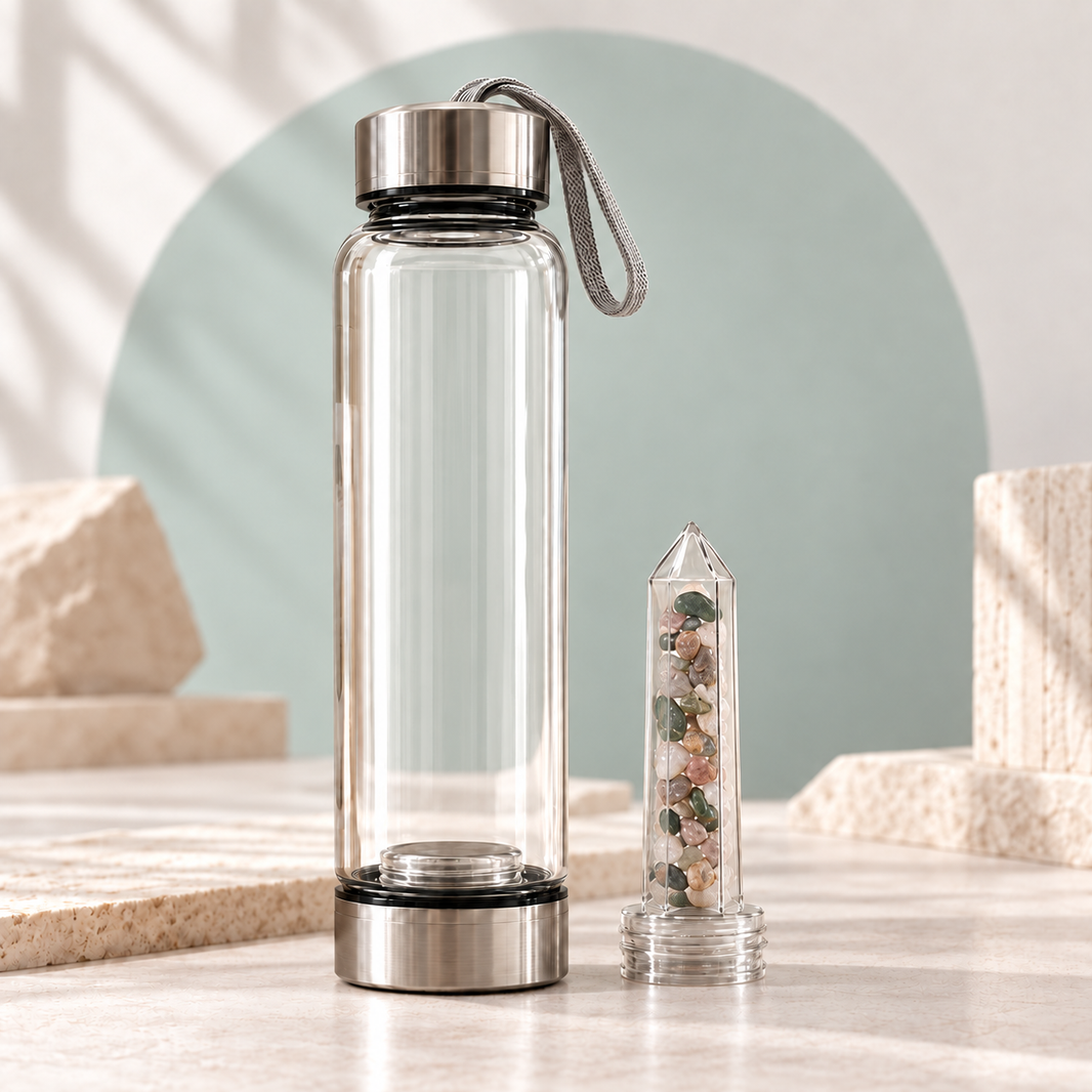 OCEAN JASPER CRYSTAL WATER BOTTLE