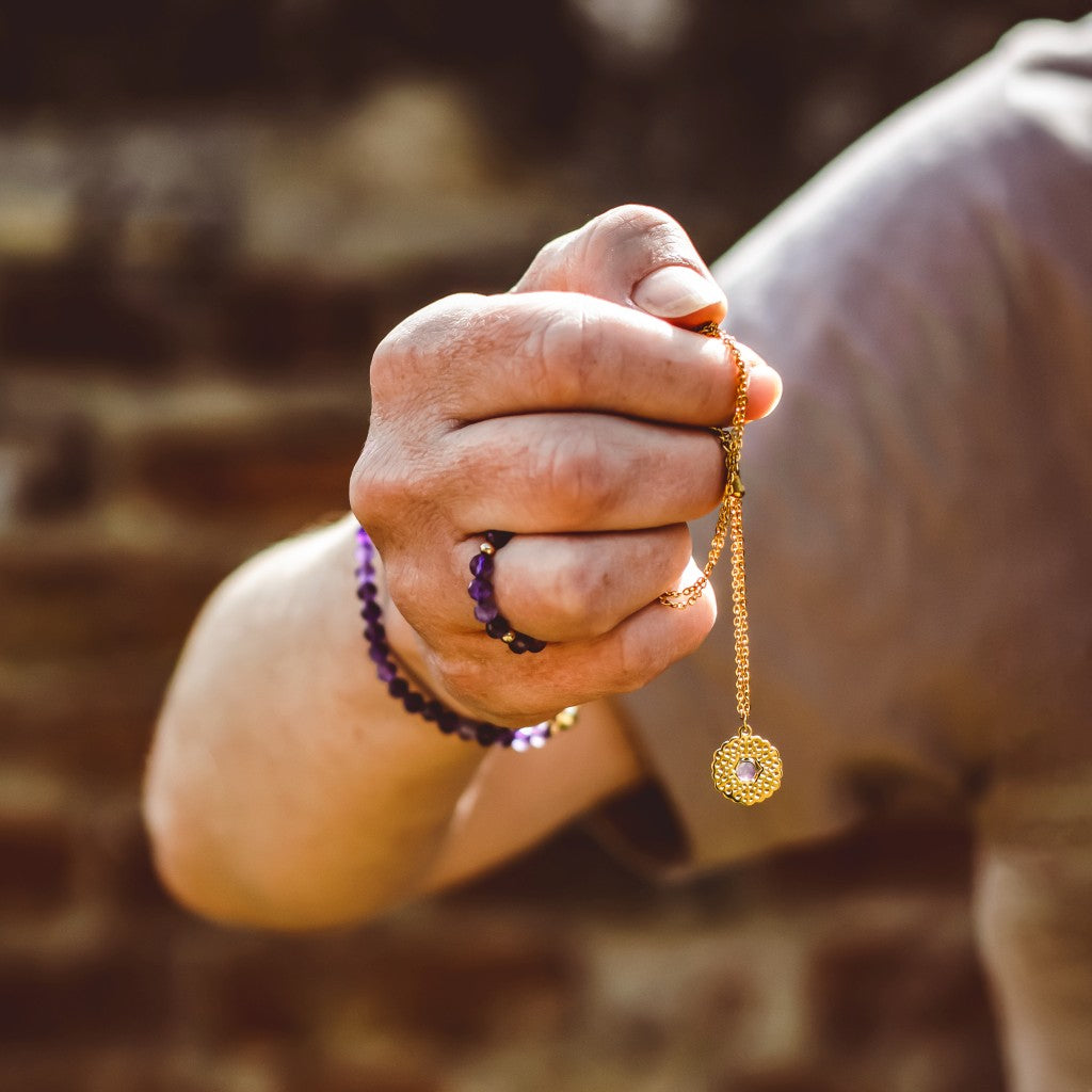 Mandala Gold Plated Gemstone Necklace Collection