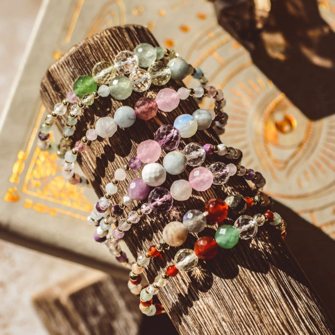 Faceted Beaded Intention Bracelets