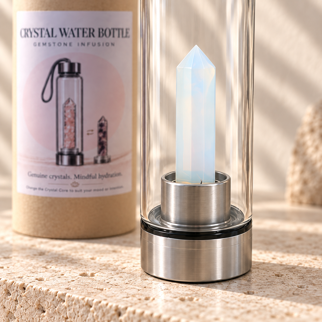 OPALITE GEMSTONE CRYSTAL WATER BOTTLE