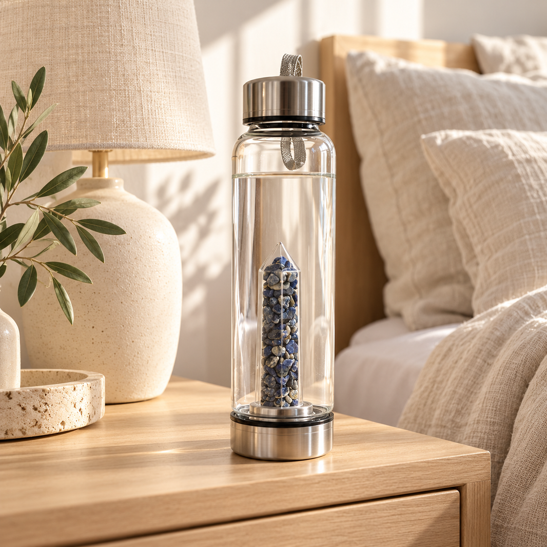 LAPIS LAZULI CRYSTAL WATER BOTTLE
