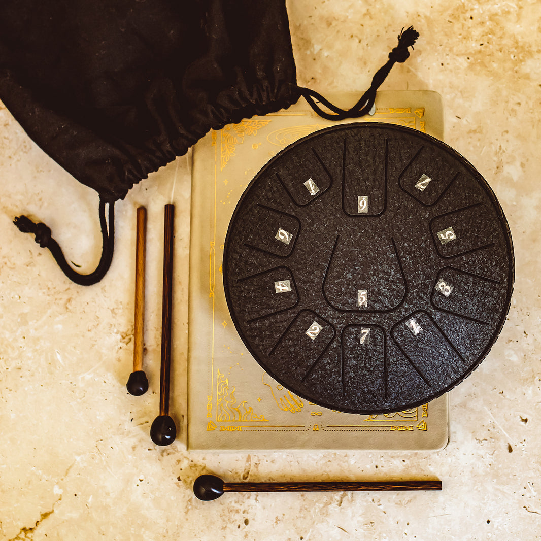 Rain Drum – Soothing Steel Tongue Drum with Mallets