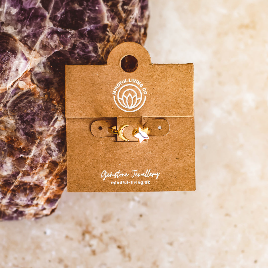 Moon & Star Spinner Ring | Gold-Toned | Anti-Anxiety Fidget Jewellery