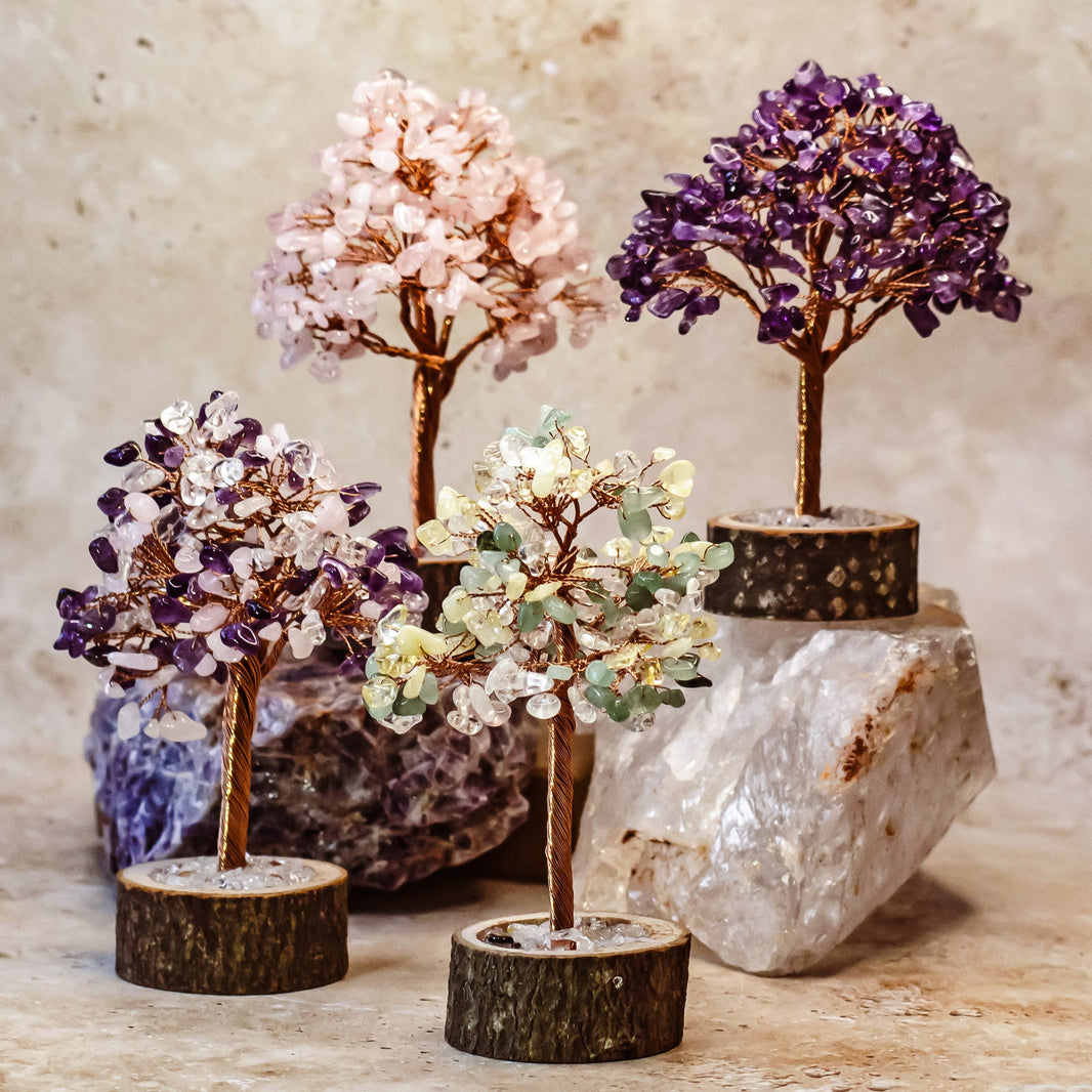 Handmade Gemstone Tree - Rose Quartz