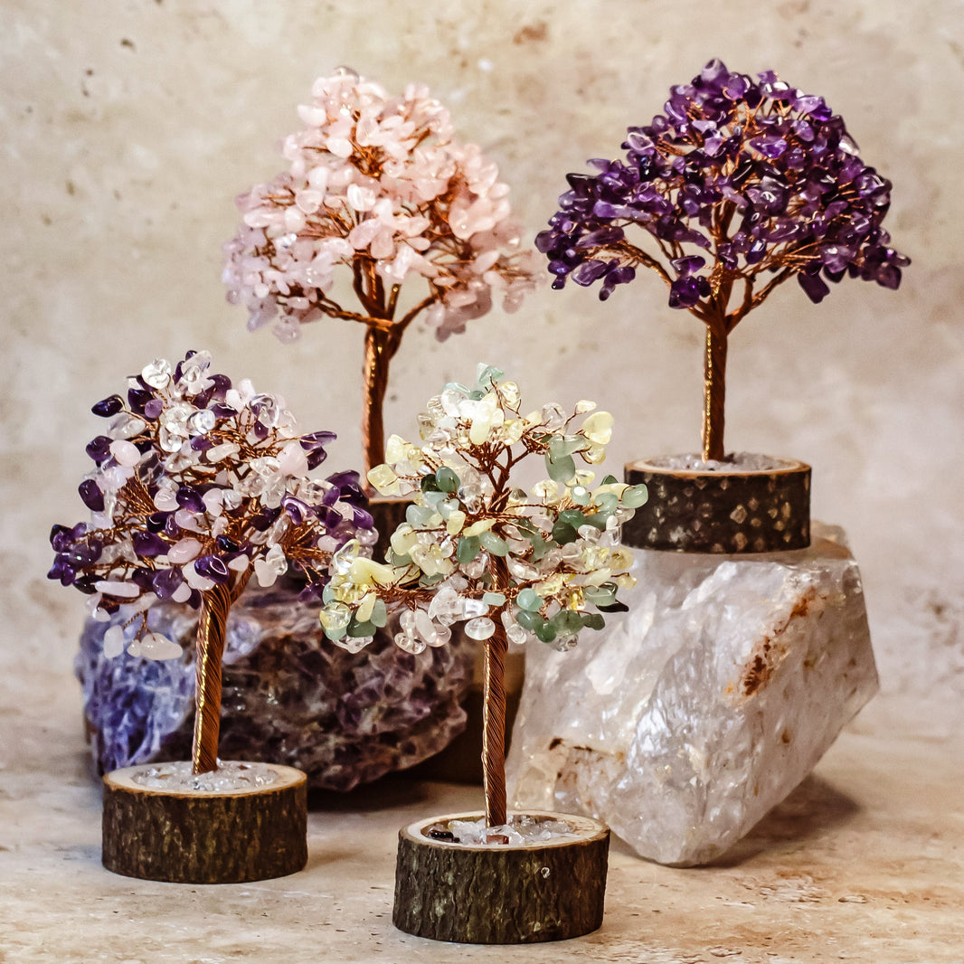 Handmade Gemstone Tree - Citrine, Green Aventurine & Clear Quartz