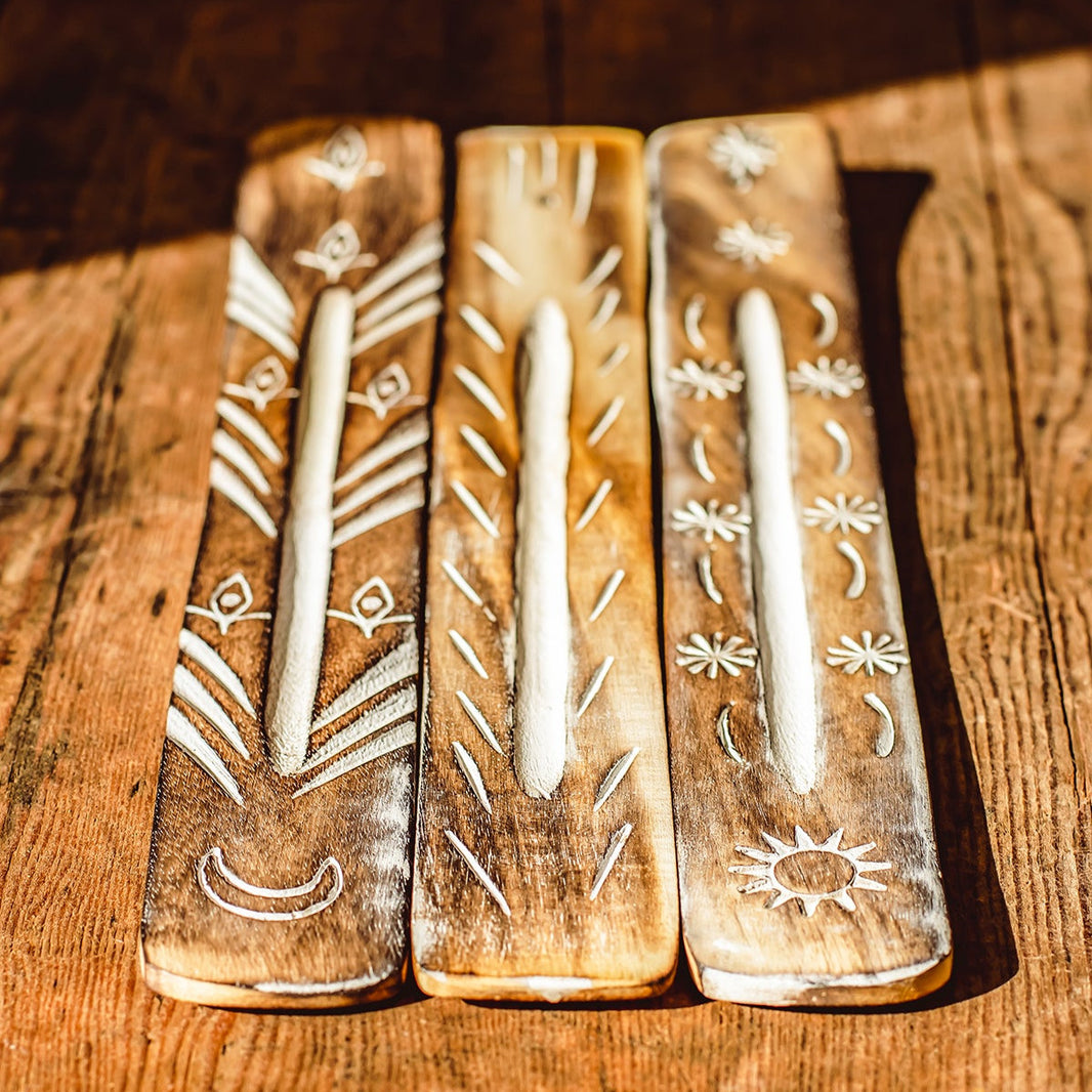 Mango Wood Incense Ash Catcher