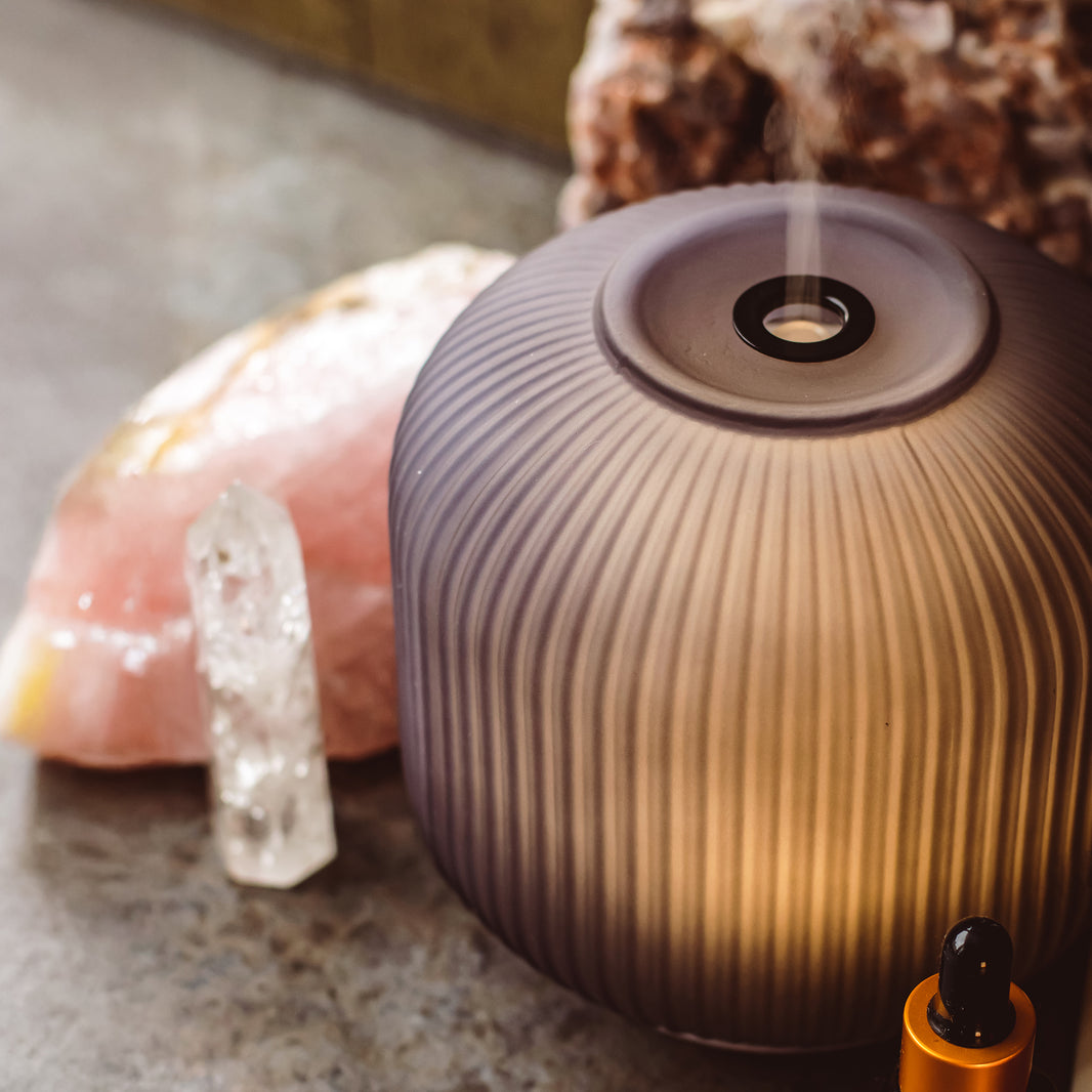 Black Glass Aroma Diffuser | Elegant Mist & Light Control