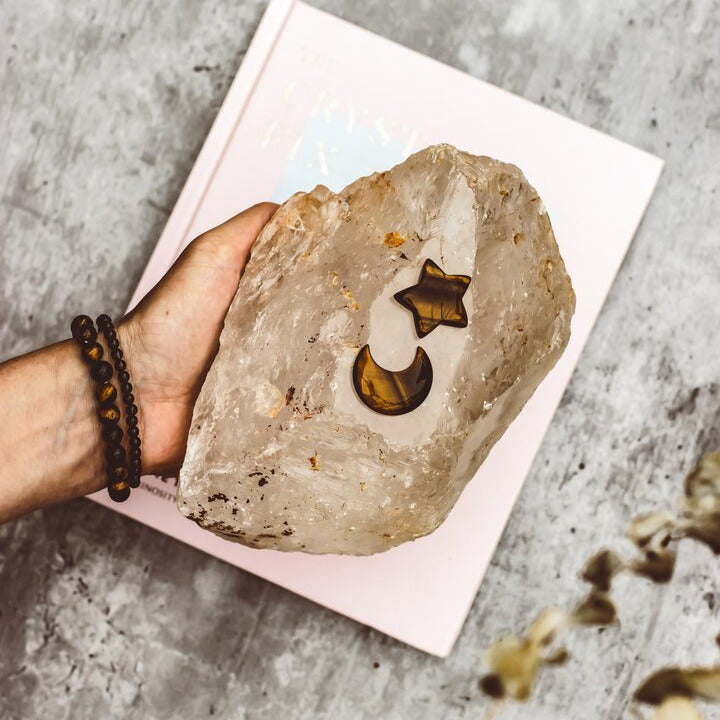 Crystal Carved Crescent Moons – Assorted Gemstone